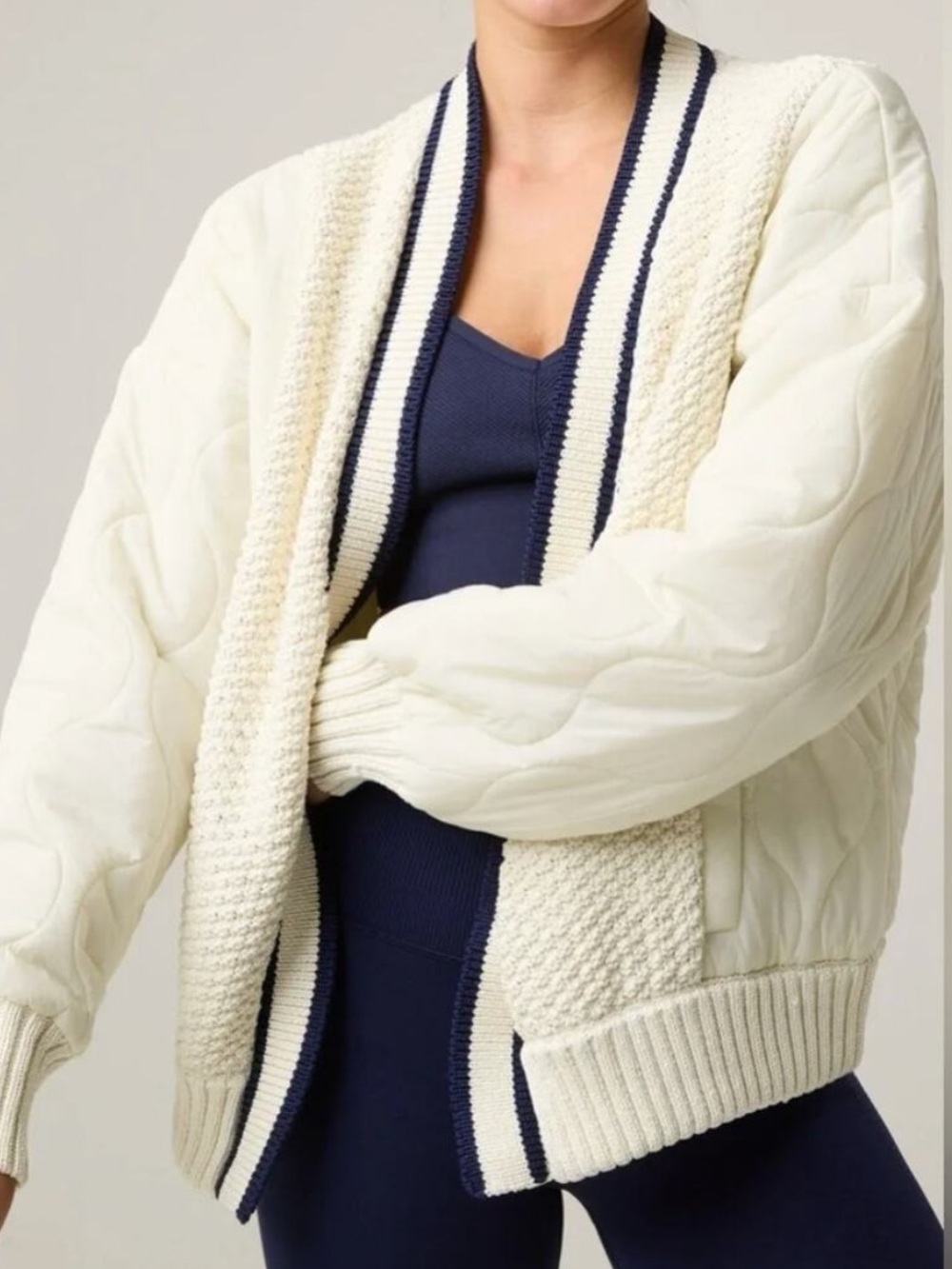 OFFLINE by Aerie Nylon and Knit Sweater Cardigan Jacket XL NWT